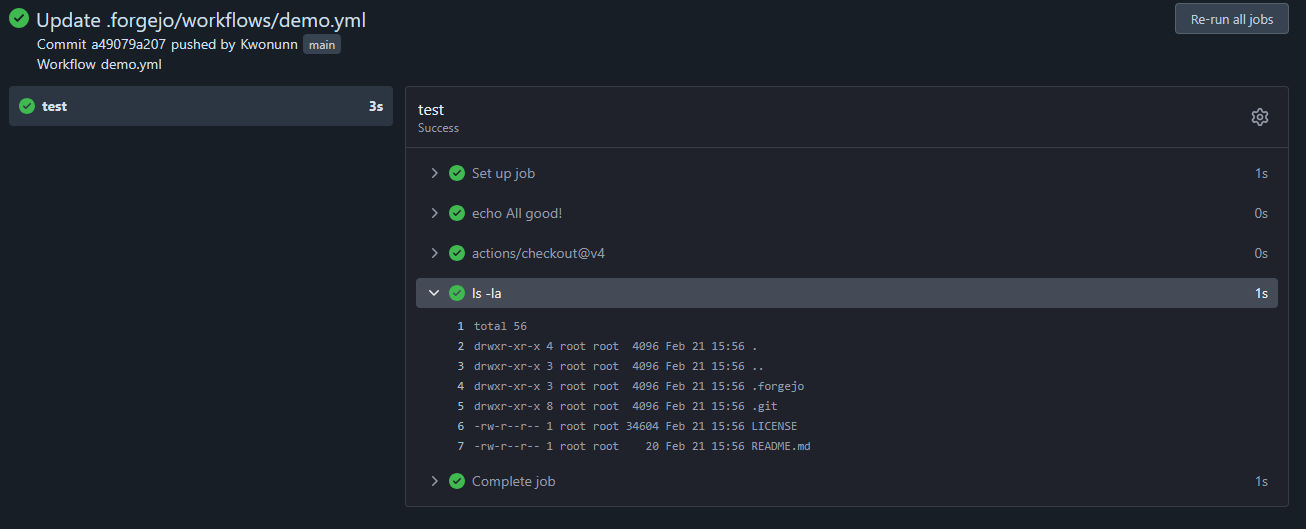 workflow run with checkout