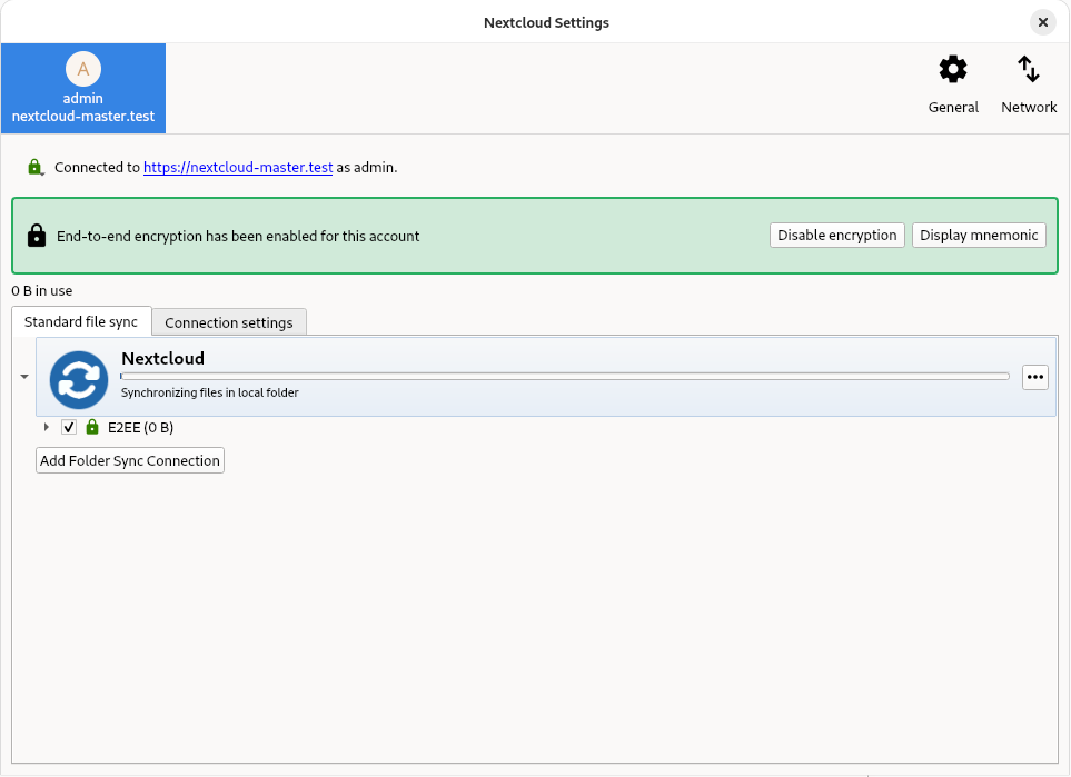 Encrypting a folder on the desktop client step 3