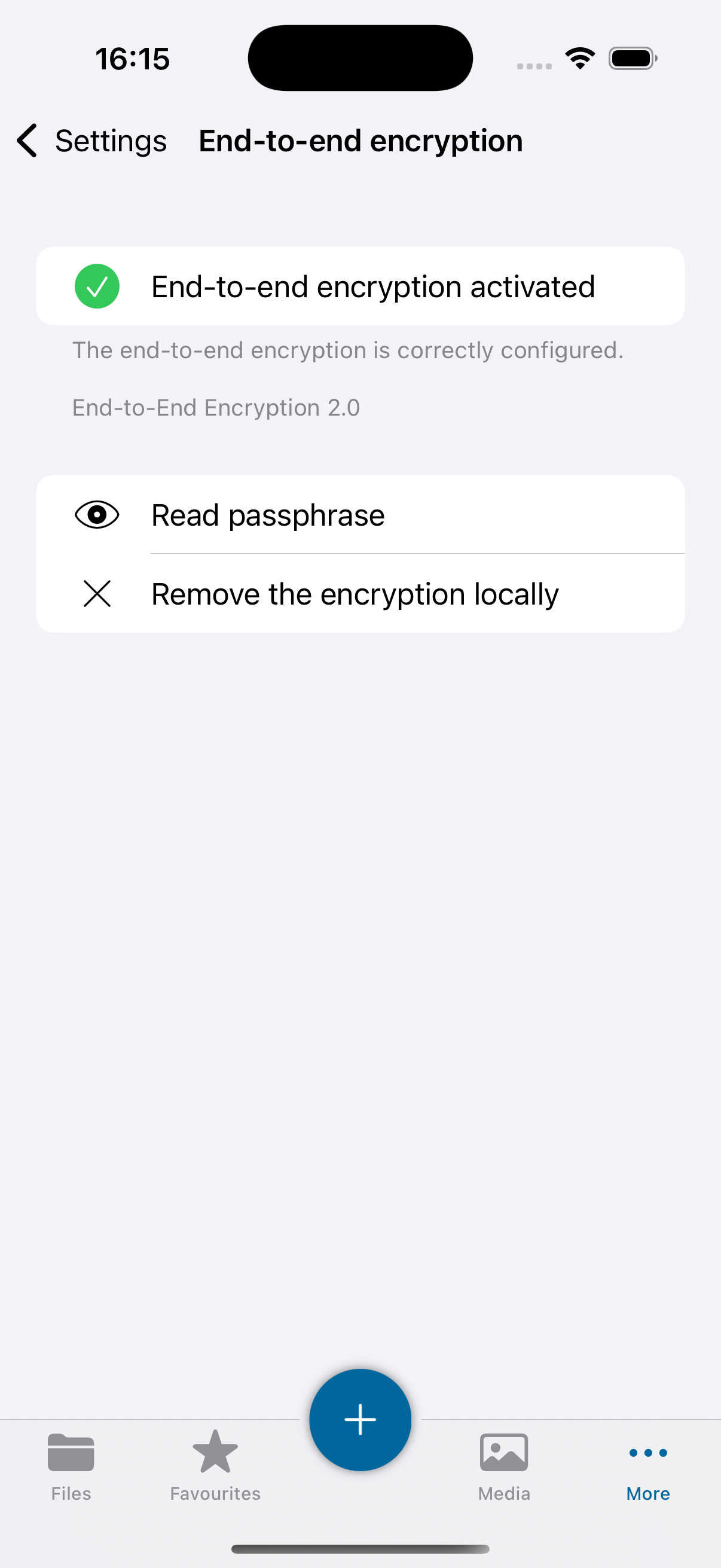 Setup E2EE on iOS step 3
