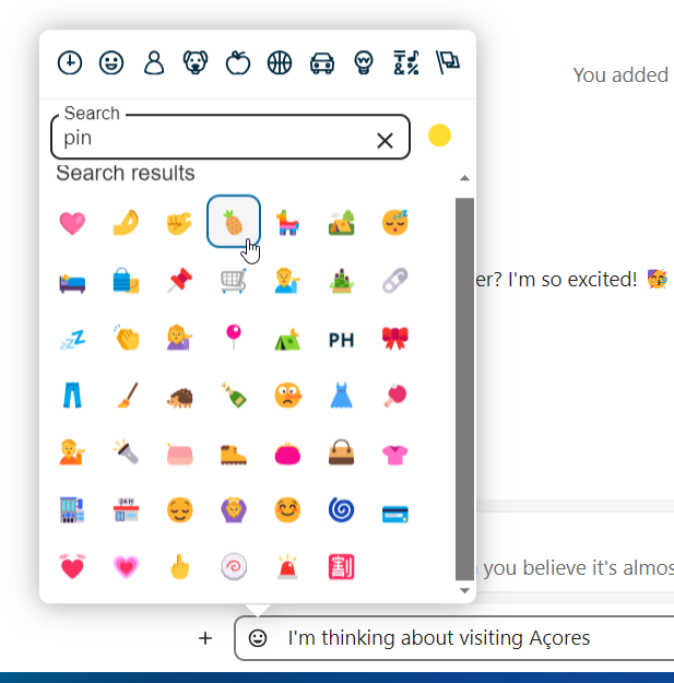 Talk chat emoji picker panel