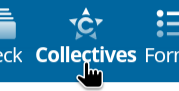 Nextcloud app menu showing the Collectives app icon