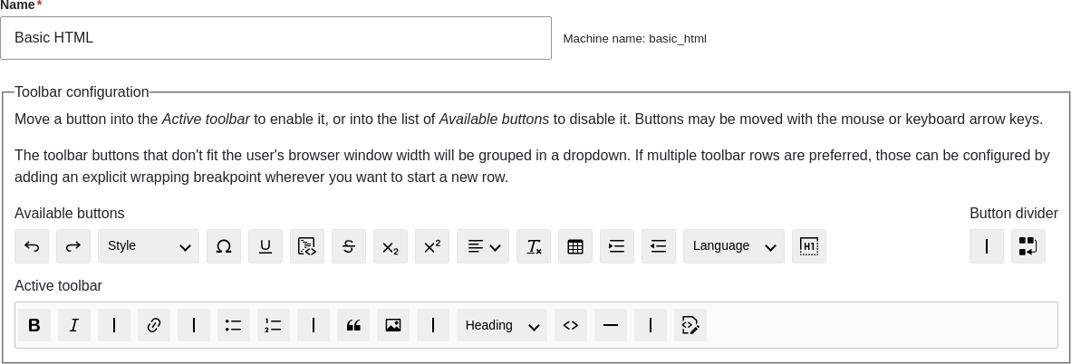Configuring the editor